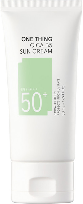 ONE THING CICA B5 防曬霜 SPF50+ PA++++, 50ml, 1個