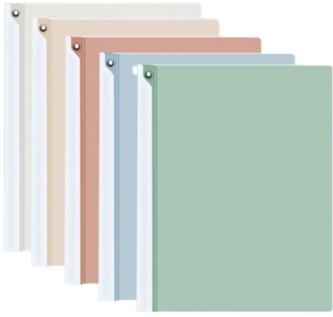 사인포스트 레버화일 서류철 A4 5종 세트, 빈티지컬러, 1세트