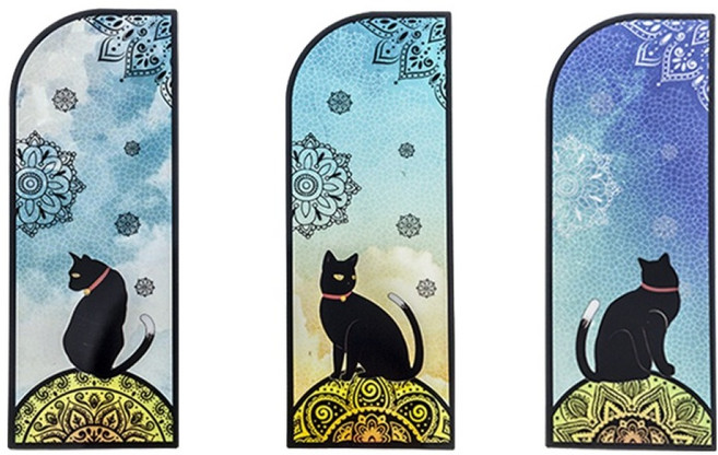 픽앤홈 고급 책갈피 북마크 3종 세트, 고양이와 눈, 1세트