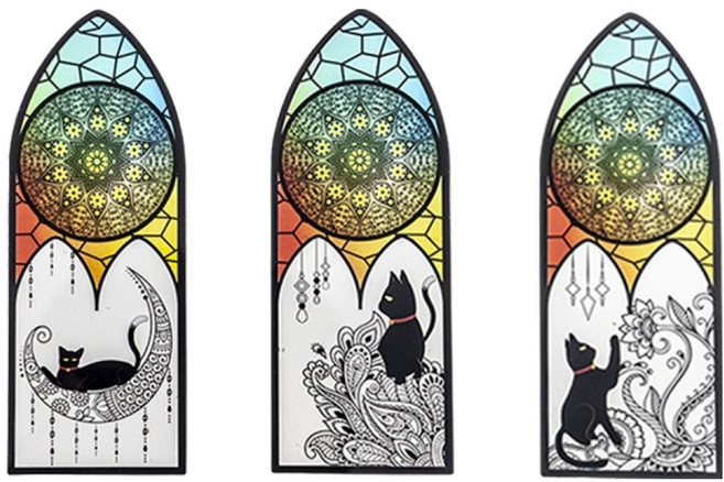 픽앤홈 고급 책갈피 북마크 3종 세트, 고양이와 교회, 1세트