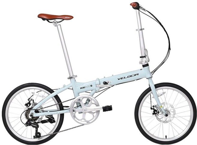 벨로시아 미니라이드F 접이식 디스크브레이크 시마노7단 미니벨로자전거 미조립, 1개, 160cm, 클라우드블루