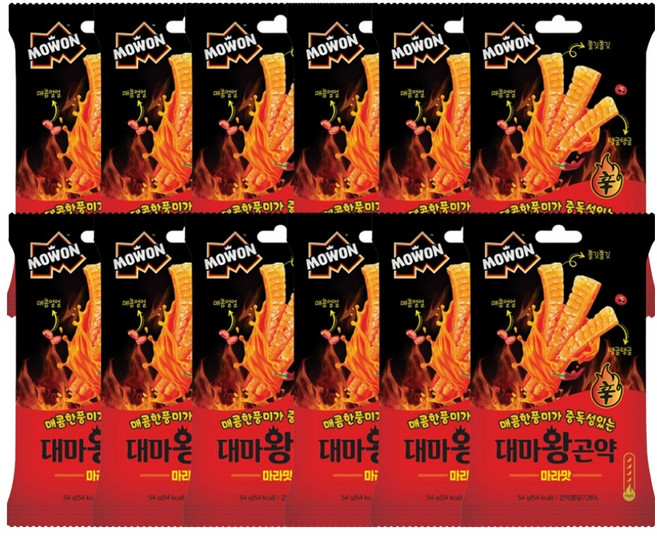 모원 대마왕 곤약 마라맛, 54g, 12개