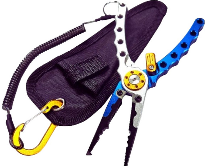 즐낚 컴팩트 피싱 플라이어 세트, 블루, 1세트