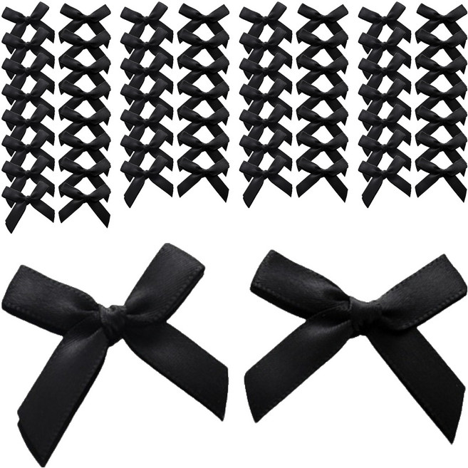 코히모 완성리본 5W0271, 블랙, 100개