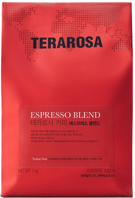 테라로사 에스프레소 블렌드, 홀빈(분쇄안함), 1kg, 1개