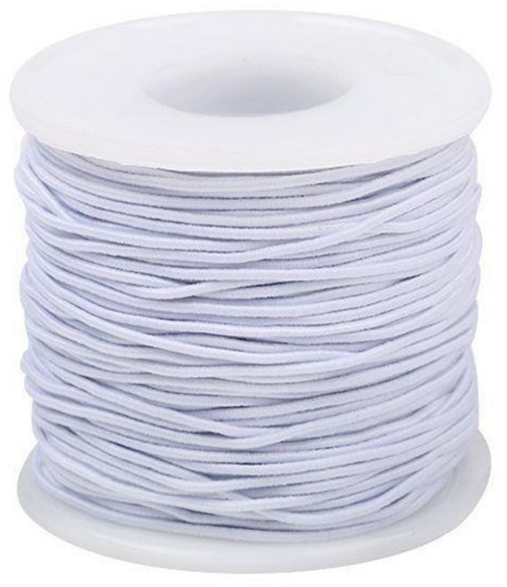 코히모 1.5mm 컬러 고무줄 수경끈 만들기 롤 5W0284 100m, 1개, 화이트