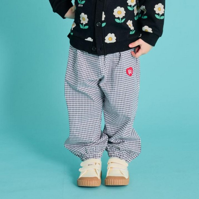 ROTOTO bebe 兒童Carry格紋闊腿褲