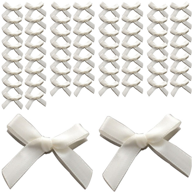 코히모 완성리본 5W0271, 크림, 100개