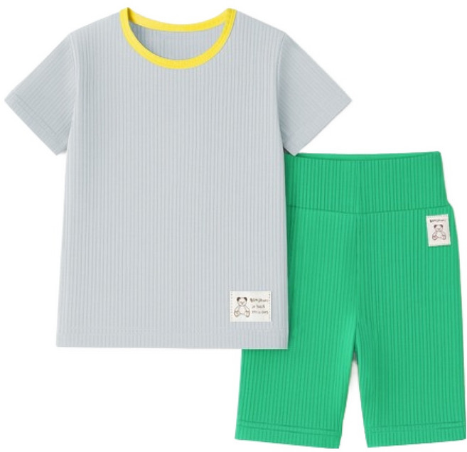 유니프랜드 아동용 냉감 푸딩 배앓이방지 5부 내의 상하의 세트