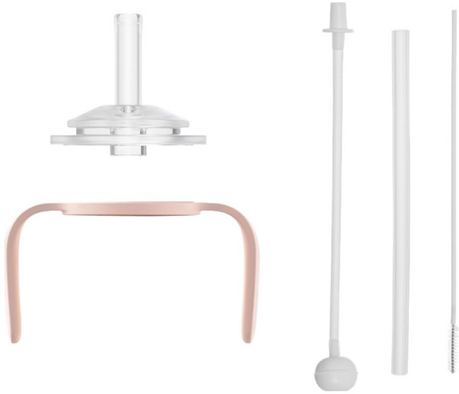 모윰 360도 스트로우 세트, 1세트, 핸들(레드) + 스트로우탑 + 일자 스트로우 + 추 스트로우 + 세척솔