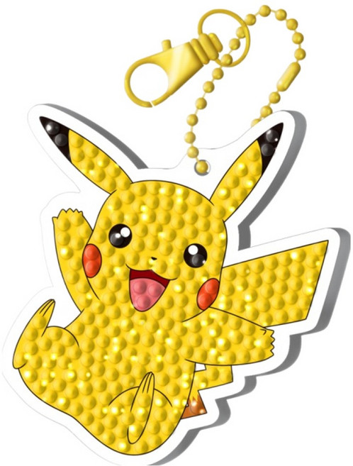 포켓몬스터 피카츄 키링 보석십자수, 1개, 혼합색상