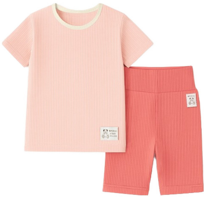 unifriend 兒童涼感布丁防著涼五分內衣上下套裝