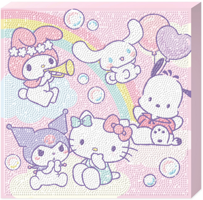 토이앤퍼즐 산리오 드림월드 캔버스형 보석십자수 DIY키트, 혼합색상, 1개