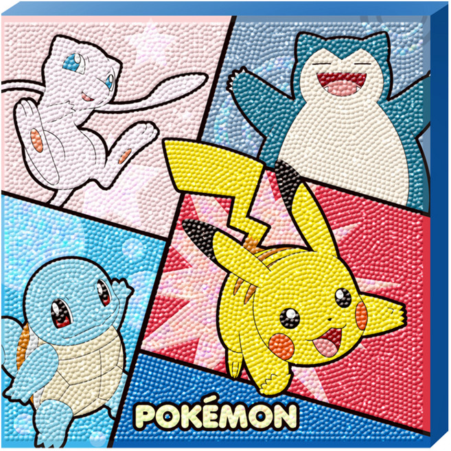 토이앤퍼즐 포켓몬스터 점핑점핑 캔버스형 보석십자수 DIY키트, 혼합색상, 1개