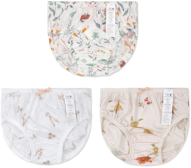 오가닉맘 여아용 학생 팬티 3종 세트