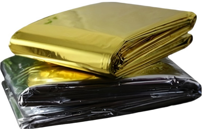 뉴빛클라스 캠핑 보온 비상용 은박 방한담요 대형, 혼합색상, 2개