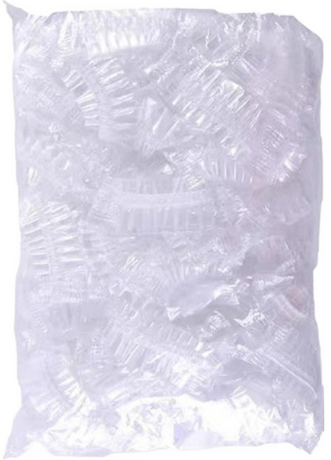 플로우코드 미용 염색 귀 보호 방수 비닐캡, 100개, 투명