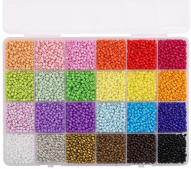 DULU 초보자용 DIY 비즈공예 + 0.7mm 와이어롤 세트, 믹스컬러시리즈, 1세트