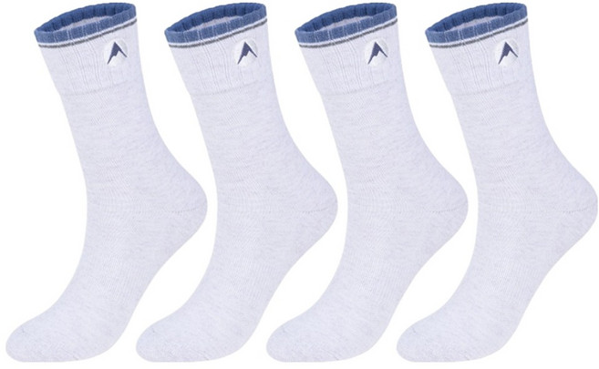 NEPA 女款 Topline C 刺繡logo 緩震長筒登山襪, 4個, 象牙白
