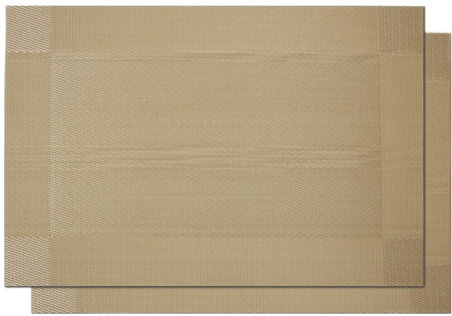 루미오 클래식 유럽풍 PVC 테이블 매트, 골드, 2개, 30 x 45 cm