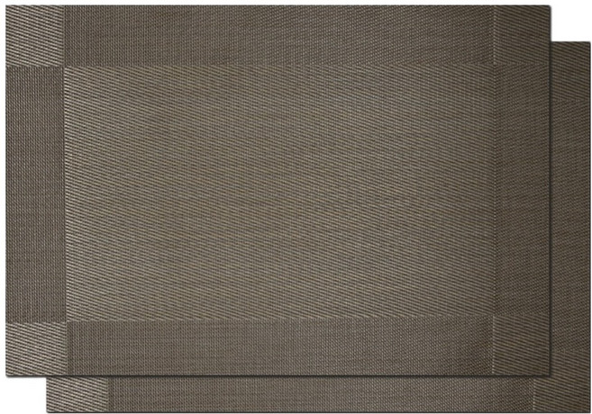 루미오 클래식 유럽풍 PVC 테이블 매트, 카키, 2개, 30 x 45 cm