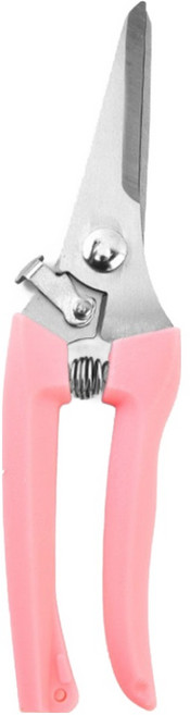 데이지안 심플 컬러 원예용 전지가위 일자형 핑크, 1개