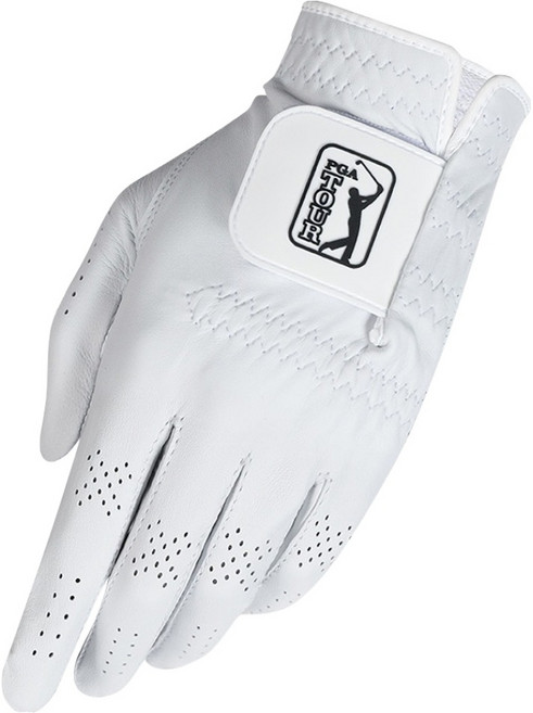 PGA투어 바이퍼 프리미엄 천연 올양피 골프장갑 왼손용, 화이트, 1개