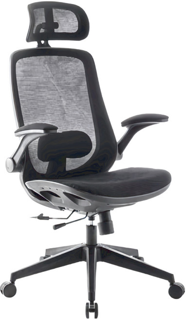 E-home Whirlwind 旋風全網多功能高背電腦椅 EFC130A-blk, 黑色