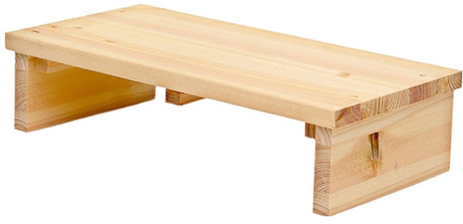 Mikko 원목 레드파인 발 디딤대 소형