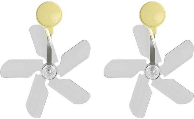 마샤투 에어컨 바람개비 순환팬 옐로우, 2개