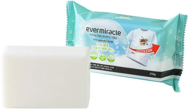에버미라클 EM 발효 식물성 세탁비누, 250g, 1개