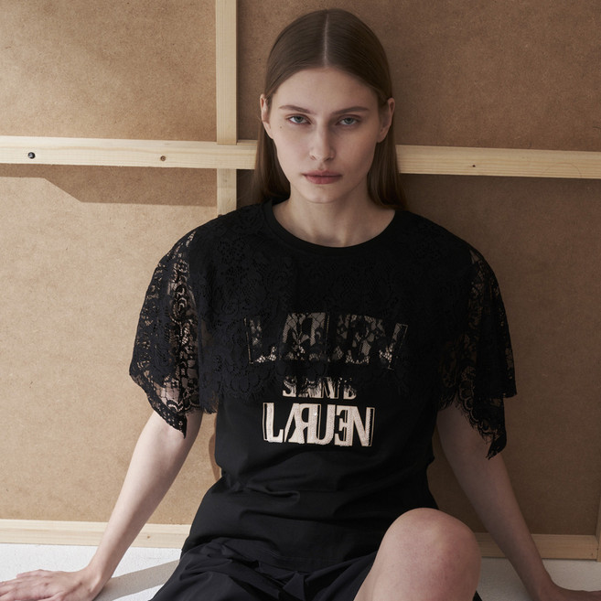 Olivia Lauren 女款蕾絲披肩型T恤 VOCAS5M4431