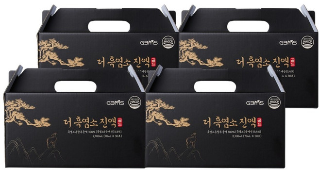 지비엠에스 더 흑염소 진액 골드, 4개, 2.1L