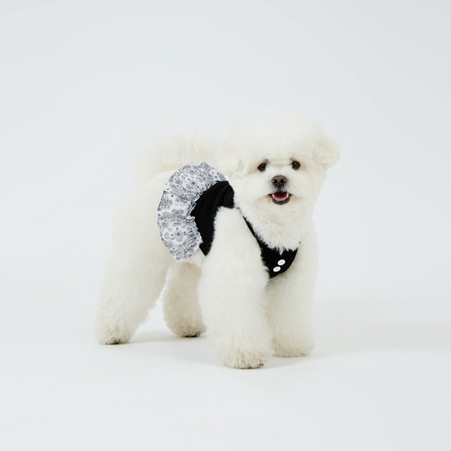 몽띠에 반려동물 페피 원피스, 블랙, 1개