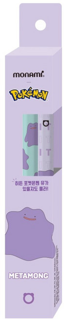 모나미 153 포켓몬펜 3종 세트 0.5mm, 메타몽, 1세트