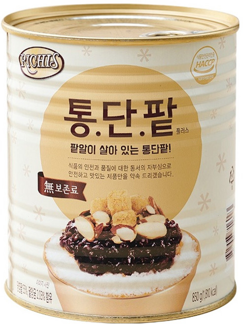 리치스 통단팥 플러스, 850g, 1개