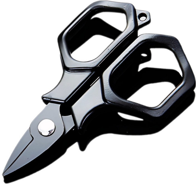 즐낚 라운드그립 합사가위 5.5 x 8.7 cm, 블랙, 1개