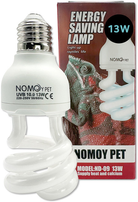 노모이펫 소동물 렙타일 램프 13W UVB 10.0 ND-09, 1개, 화이트