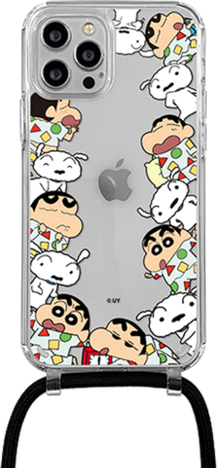 코쿼드 짱구 와글와글 목걸이 스트랩 핸드폰 케이스