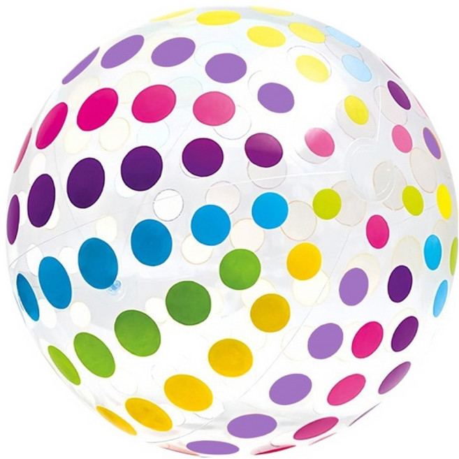 엠글로 비치볼 중형, 40cm, 레인보우, 1개