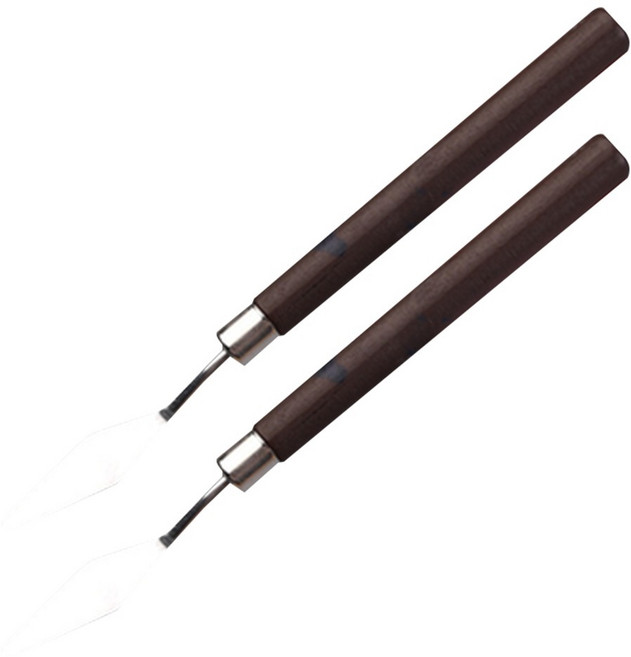 루네온 다용도 유화나이프 홍목 뾰족 헤드 1호, 2개