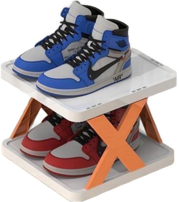 올리웰 다층 신발 정리대, 오렌지 2단, 1개