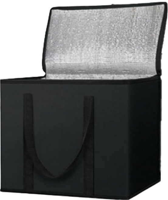 마리포레 대용량 접이식 보온보냉가방, 블랙, 1세트