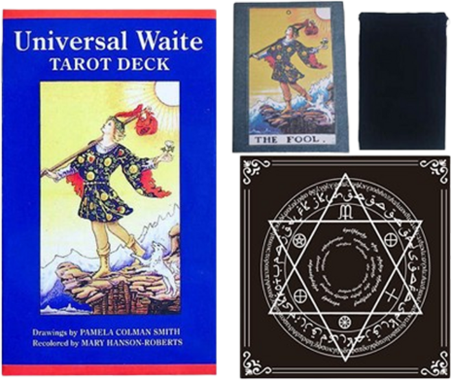 유니버셜웨이트 카니아 고급 타로카드 4종 세트, 혼합색상, 1세트