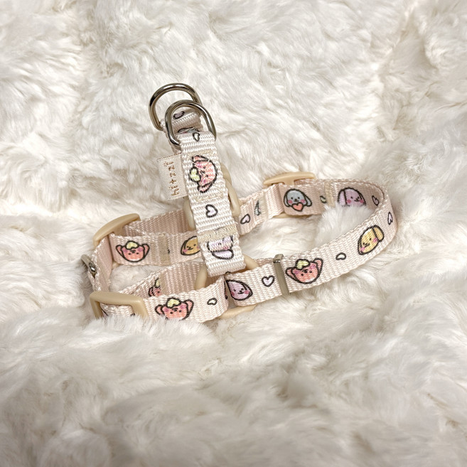 힛찌 패턴 Y형 하네스, 1개, 네츄럴 베이지