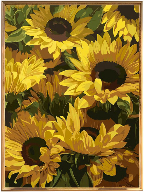 모노젠트 꽃 그림 DIY 명화그리기 40 x 50 cm, 해바라기, 1개