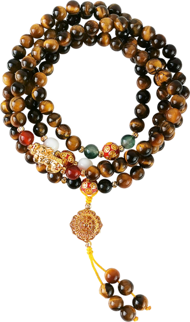 財神小舖 108珠貔貅虎眼石手鍊, 五行致富, 1個
