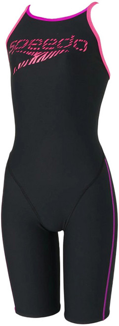 스피도 여성용 패치워크 5부 반신 오픈백 수영복 STW12450