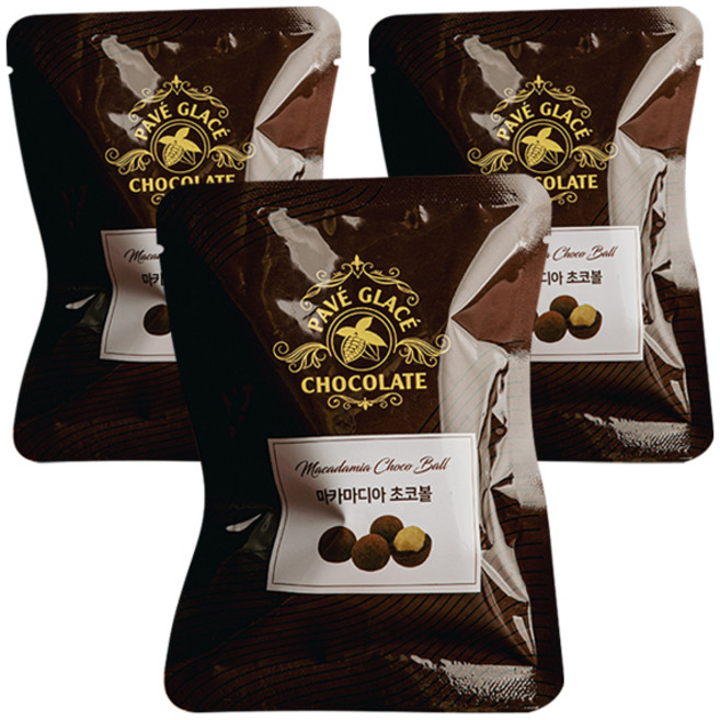 파베글라스 마카다미아 밀크 초코볼, 3개, 50g