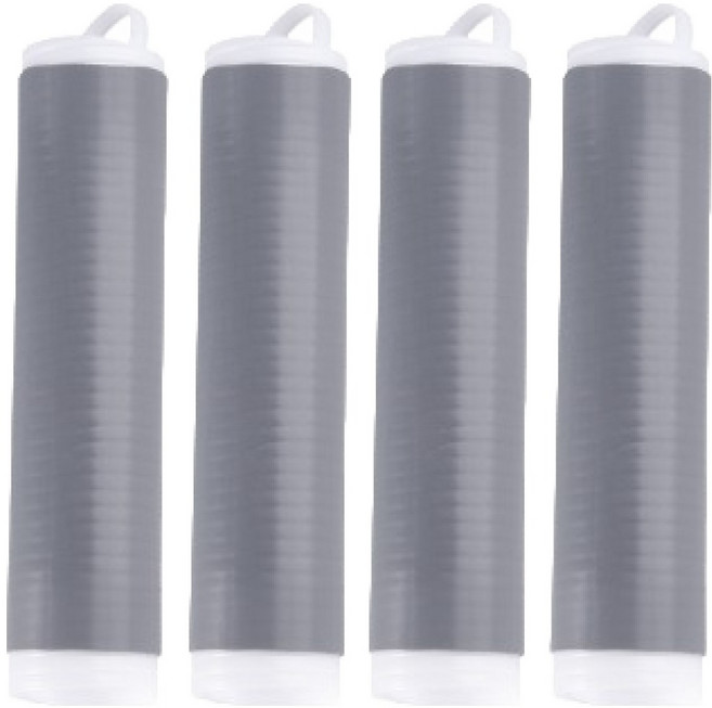 다루리온 주방 다용도 실리콘 압축튜브 손잡이 대형, 그레이, 4개